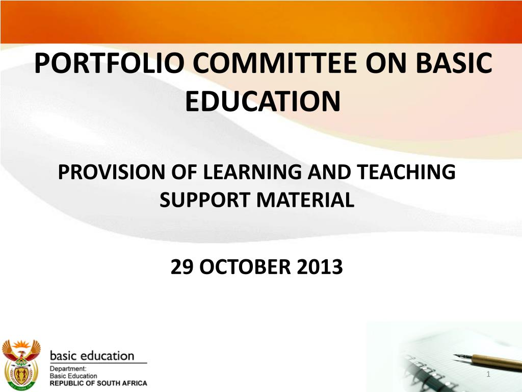 PPT - PORTFOLIO COMMITTEE ON BASIC EDUCATION PowerPoint Presentation ...