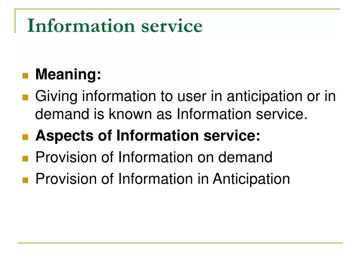 information service