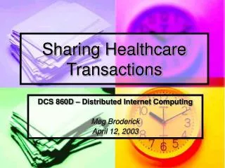 Sharing Healthcare Transactions