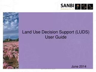 Land Use Decision Support (LUDS) User Guide
