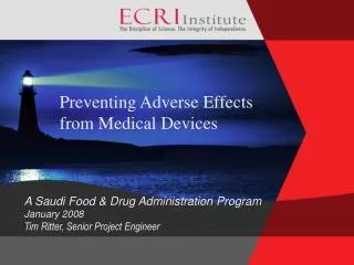 Preventing Adverse Effects from Medical Devices