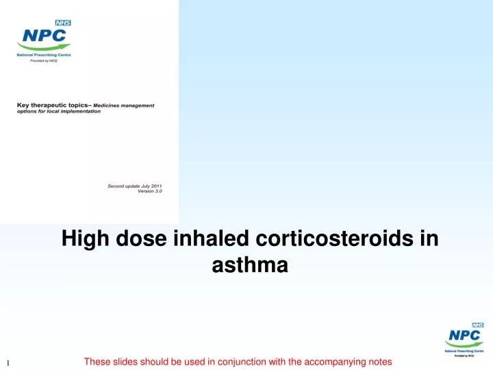 high dose inhaled corticosteroids in asthma