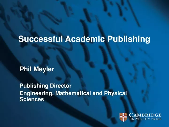 successful academic publishing