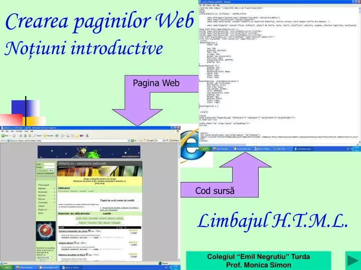 creare a paginilor web no iuni introductive