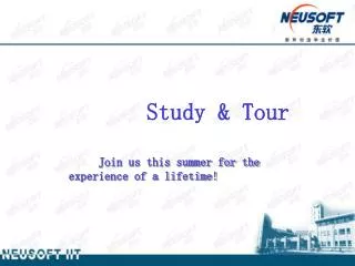 Study &amp; Tour Join us this summer for the experience of a lifetime!