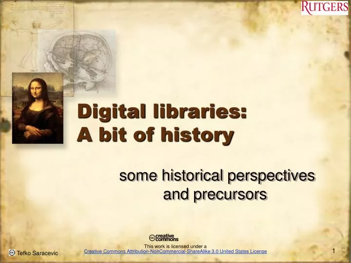 digital libraries a bit of history