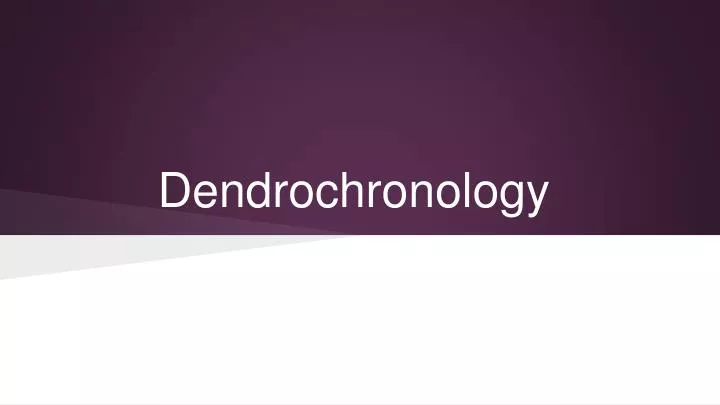 dendrochronology