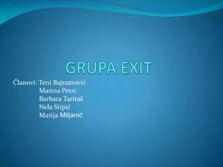 grupa exit