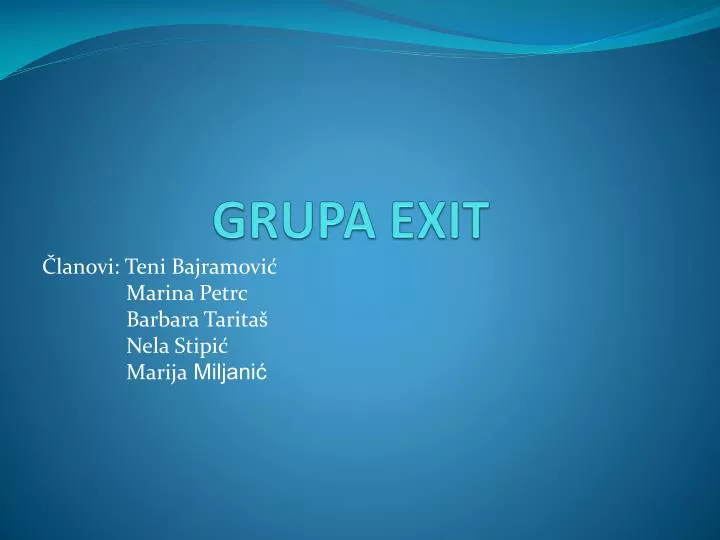 grupa exit