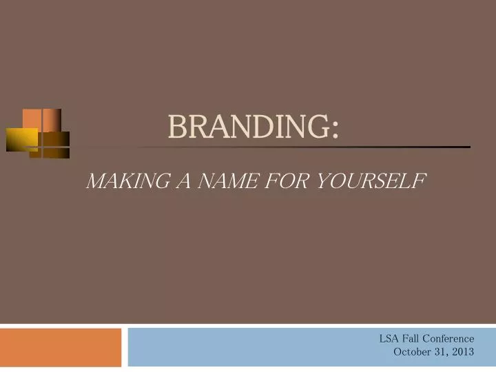 branding making a name for yourself