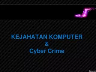 kejahatan komputer cyber crime