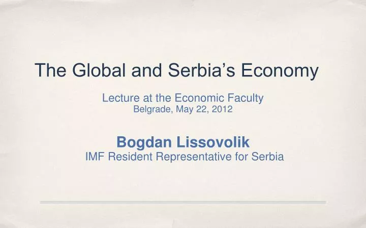 the global and serbia s economy