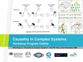 Causality In Complex Systems: Workshop Program Outline