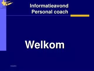 Informatieavond Personal coach