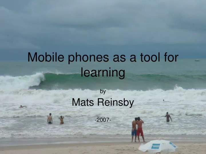 mobile phones as a tool for learning