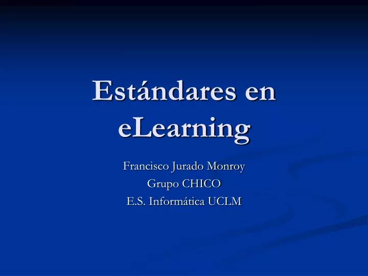 est ndares en elearning