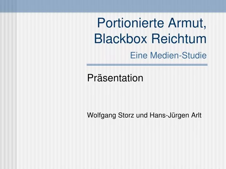 portionierte armut blackbox reichtum eine medien studie