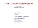 Front-end electronics for the LPTPC - slide 1
