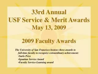 2009 Faculty Awards