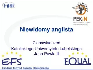 niewidomy anglista