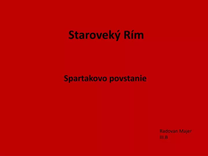 starovek r m