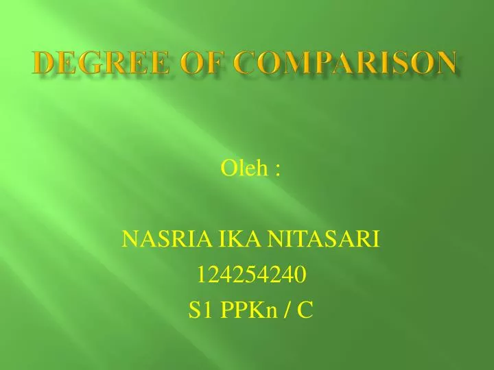degree of comparison