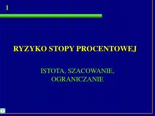 ryzyko stopy procentowej