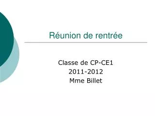 r union de rentr e