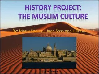 History Project: The Muslim culture