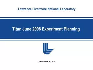 Titan June 2008 Experiment Planning
