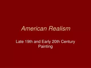 American Realism