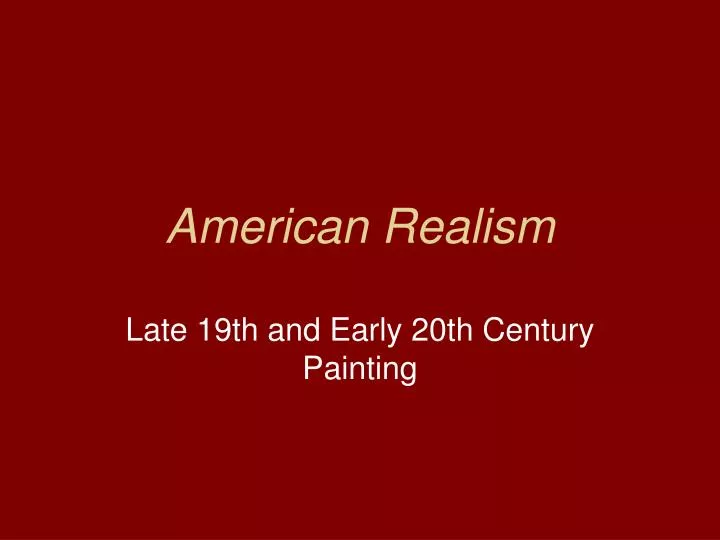 american realism