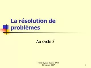 la r solution de probl mes
