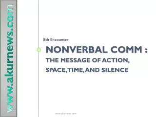 Nonverbal comm : the message of action, space, time, and silence