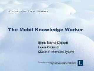 The Mobil Knowledge Worker