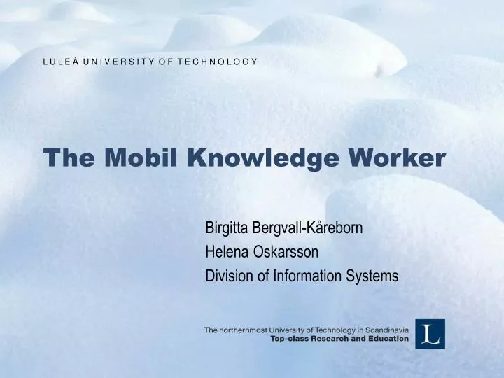 the mobil knowledge worker