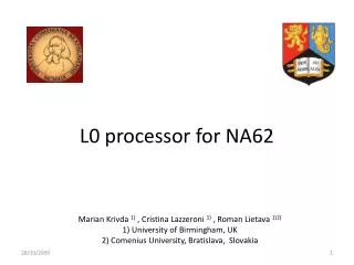 L0 processor for NA62