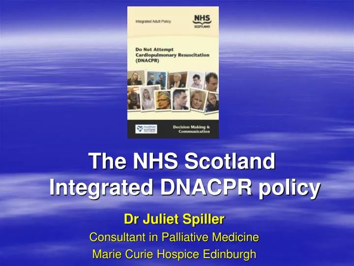 the nhs scotland integrated dnacpr policy