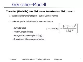 gerischer modell