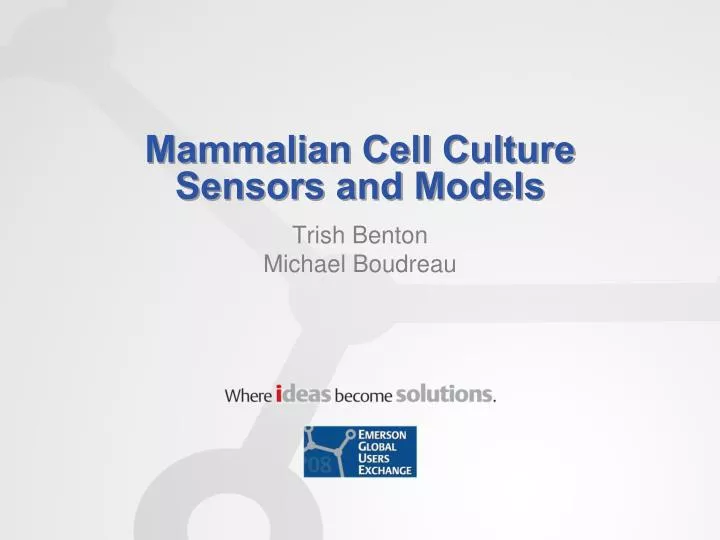 mammalian cell culture sensors and models