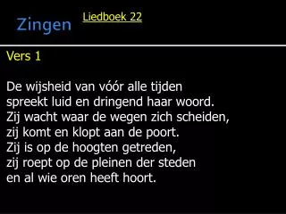 zingen