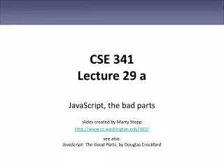 CSE 341 Lecture 29 a