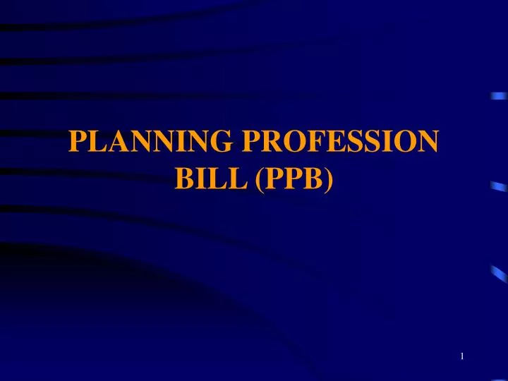 planning profession bill ppb