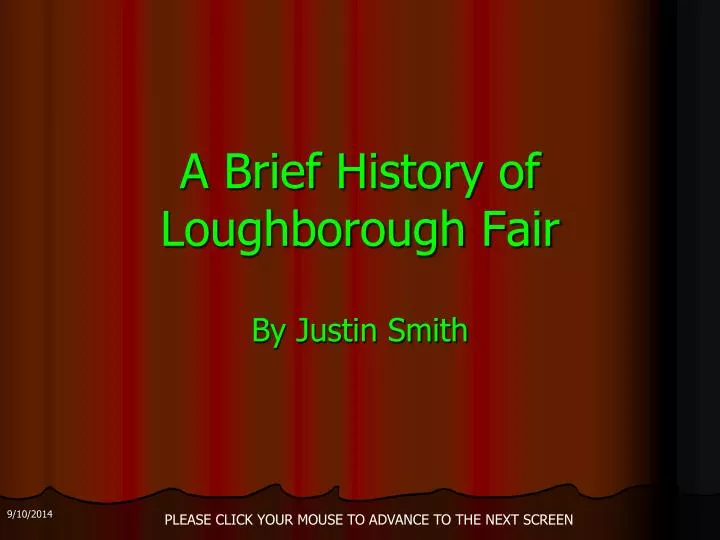 a brief history of loughborough fair