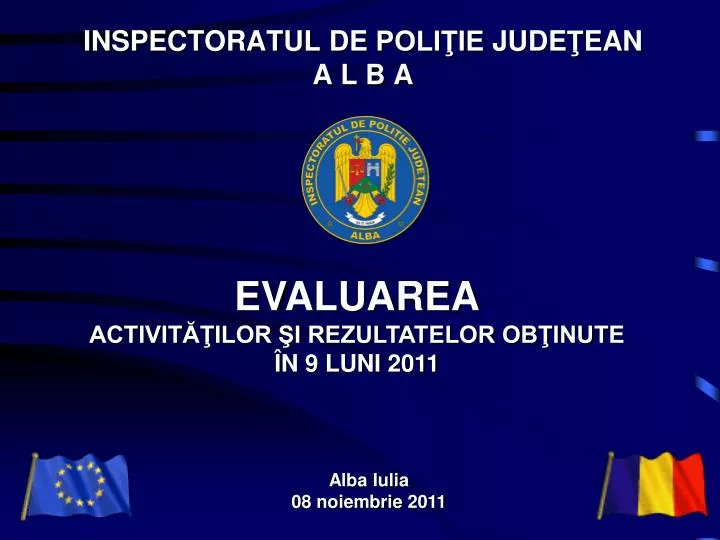 inspectoratul de poli ie jude ean a l b a