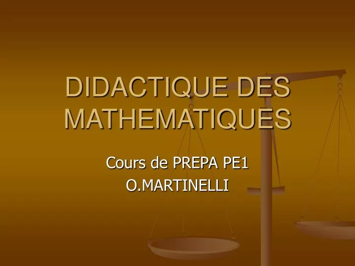 didactique des mathematiques