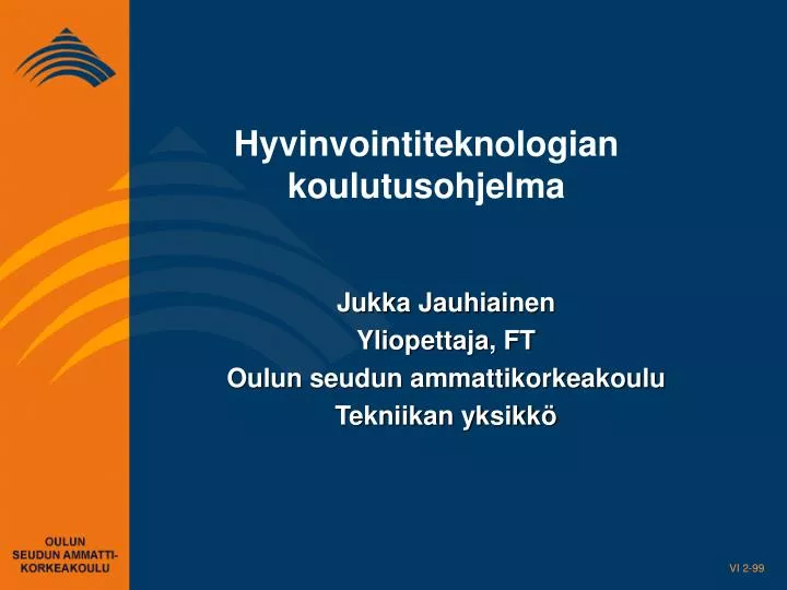 hyvinvointiteknologian koulutusohjelma