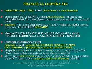 francie za ludv ka xiv