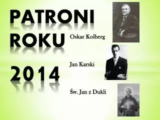 patroni roku 2014