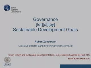 Green Growth and Sustainable Development Goals - A Development Agenda for Post-2015